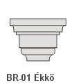BR-01 Ékkő, pattintós középkonzol - natúr