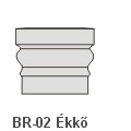 BR-02 Ékkő, pattintós középkonzol - natúr