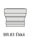 BR-03 Ékkő, pattintós középkonzol - natúr