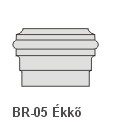 BR-05 Ékkő, pattintós középkonzol - natúr