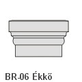 BR-06 Ékkő, pattintós középkonzol - natúr