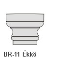 BR-11 Ékkő, pattintós középkonzol - natúr