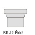 BR-12 Ékkő, pattintós középkonzol - natúr