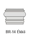BR-14 Ékkő, pattintós középkonzol - natúr