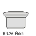 BR-26 Ékkő, pattintós középkonzol - natúr